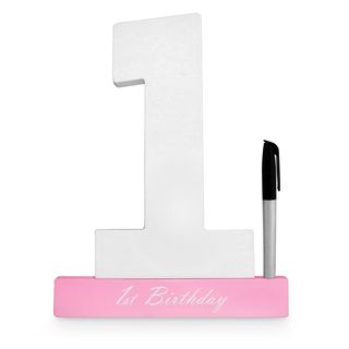 1st Birthday Signiture Number Baby Girl