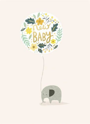 Baby Elephant Baby Card