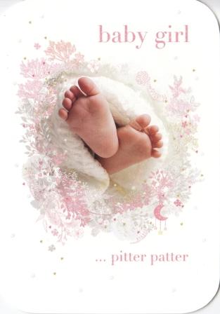 Baby Girl Card Pretty Feet