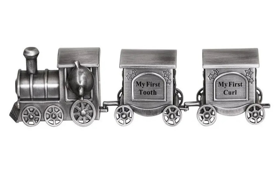 My First Tooth and Curl Train Set Pewter
