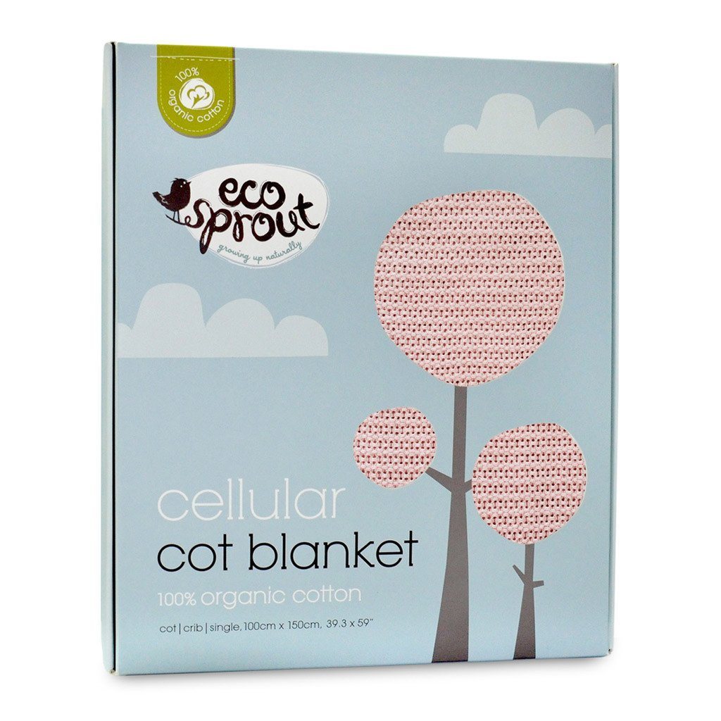 Organic Cotton Cellular Blanket Pink