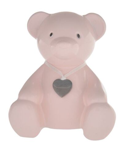 Pink Teddy Bear Money Box