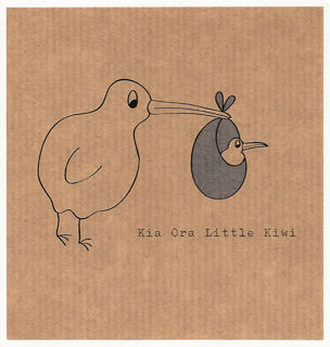 Baby Kiwi Card Blue