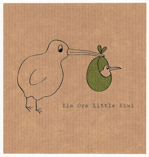 Baby Kiwi Card Green