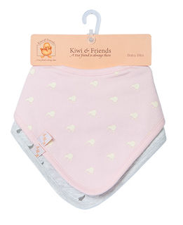 Kiwi Bandana Bibs Pink