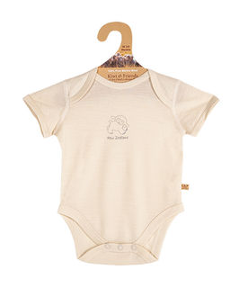 Merino Wool Baby Romper Cream