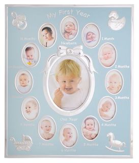 My First Year Photo Frame Blue
