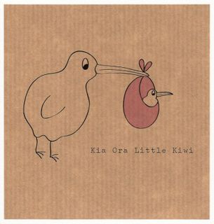 Baby Kiwi Card Pink, Blue or Green