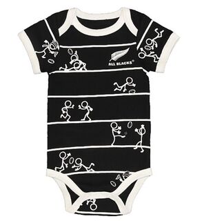 All Blacks Stick Figure Print Body Suit