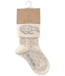 Baby Merino Cream Kiwi Socks